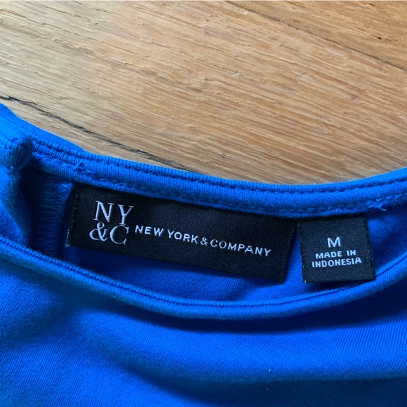 NY & Co Blue Summer Fit and Flare Blue Dress - Medium - Picture 10 of 12